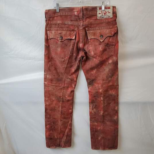 True Religion Red Tie Dye Wash Jeans Size 34 image number 2
