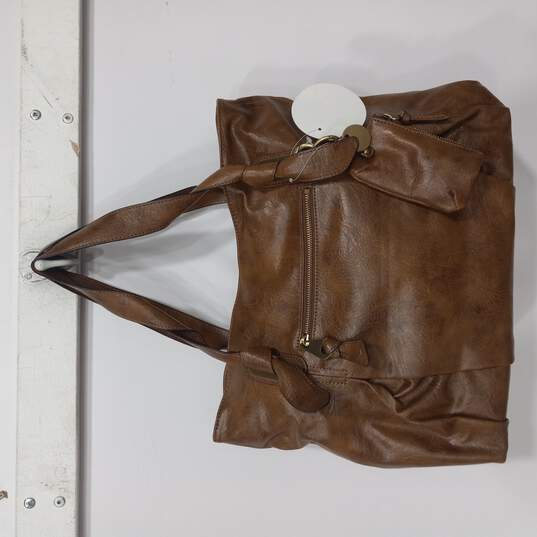 Vintage Minimalist Genuine Leather Shoulder Bag Tote image number 1