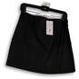 NWT Womens Black Faux Leather Pull-On Short A-Line Skirt Size Small image number 1