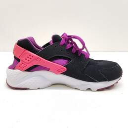 Nike Huarache Run GS Black/Purple Shoes Size 6Y Women's Size 7.5