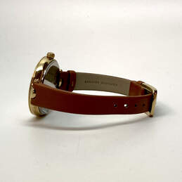 Designer Kate Spade KSW1156 Gold-Tone Brown Leather Belt Analog Wristwatch