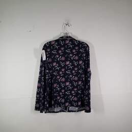 NWT Vintage Womens Boho Floral Long Sleeve Sleepwear Button-Up Shirt Size Medium alternative image