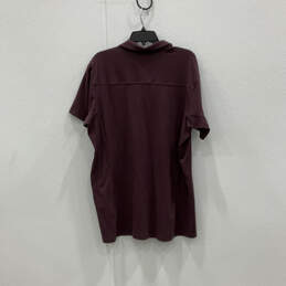 Mens Purple Short Sleeve Spread Collar Golf Polo Shirt Size XL alternative image
