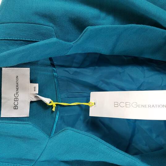 BCBG Generation Women Teal Blazer Jacket XXS NWT image number 3