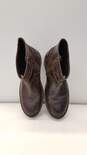 Franco Fortini Borris Brown Leather Ankle Zip Boots Men's Size 8 M image number 6