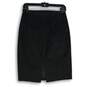 Express Womens Black Flat Front Back Zip Straight & Pencil Skirt Size 4 image number 2