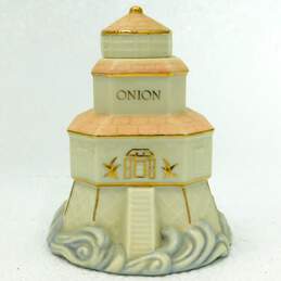 2002 Lenox Lighthouse Seaside Spice Jar Fine Ivory China Onion