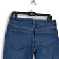 NWT Womens Blue Denim Medium Wash 5-Pocket Design Straight Leg Jeans Size 12P image number 4