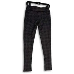 NWT Womens Black Gray Printed Flat Front Pull-On Ankle Leggings Size Medium alternative image