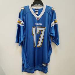 Mens Blue Los Angeles Chargers Philip Rivers#17 Football NFL Jersey Size XL