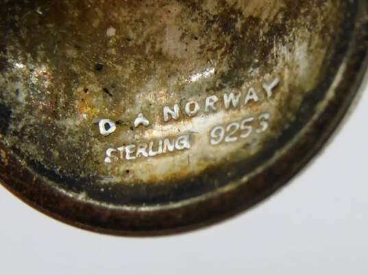 Vintage David Anderson Norway 925 Sterling Silver Saga Clip On Earrings 9.2g image number 3