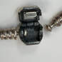 Designer Pandora S925 ALE Sterling Silver Leather Clip Charm Bracelet image number 1