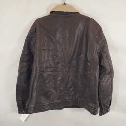 Levi's Men Brown Faux Leather Jacket Fur Collar XL alternative image