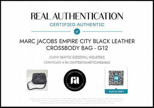 Marc Jacobs Empire City Black Leather Crossbody Bag AUTHENTICATED image number 6