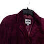 NWT Womens Purple Notch Lapel Flap Pocket Three Button Blazer Size XL image number 3