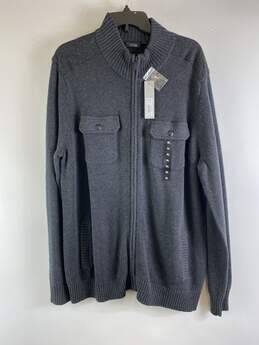 Apt 9 Men Gray Zip Up Sweater XL NWT