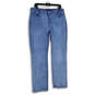 Womens Blue Denim Medium Wash 5-Pocket Design Straight Leg Jeans Size 16 image number 3