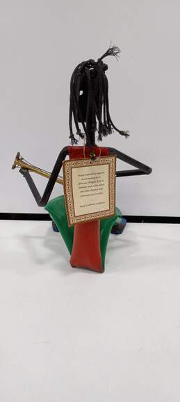 Handmade African Statue of a Man Playing a Stringed Instrument alternative image