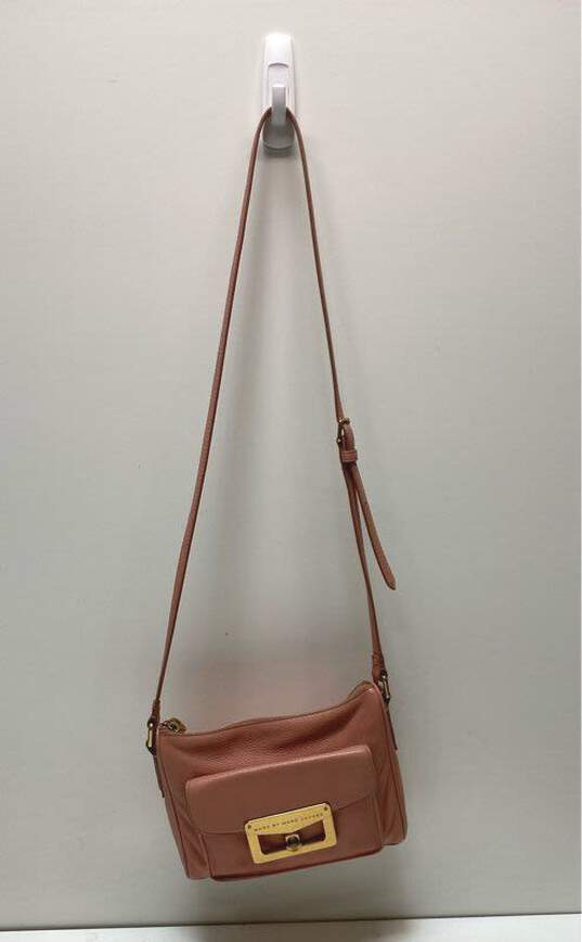 Marc By Marc Jacobs Bianca Peach Leather Crossbody Bag image number 6