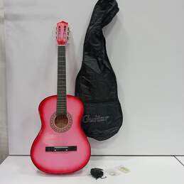 BC Acoustic Pink Guitar w/Soft Case
