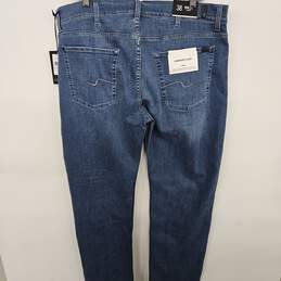 7 For All Mankind Relaxed Fit Blue Jeans alternative image
