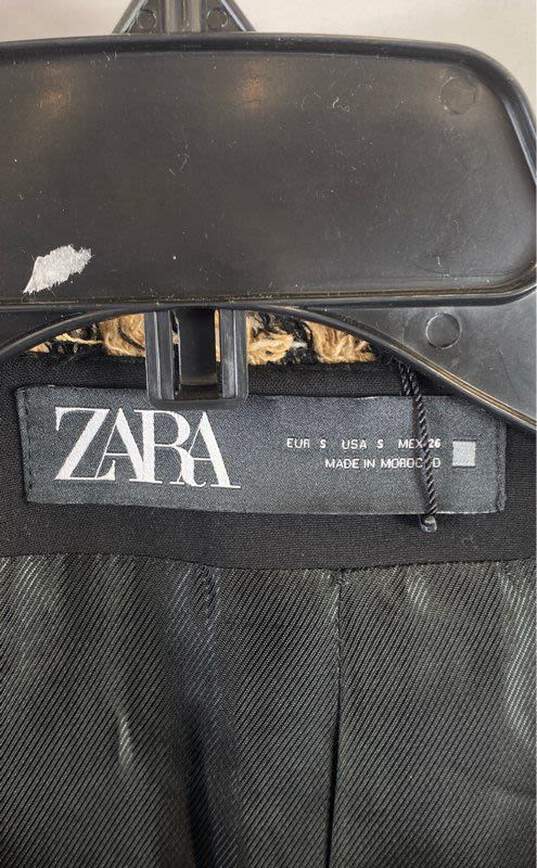 Zara Women Brown Tweed Blazer S image number 3