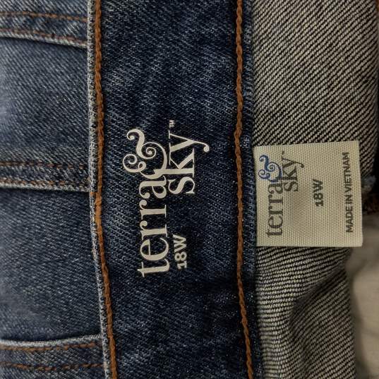 Terra and Sky Women Jeans 18W NWT image number 3