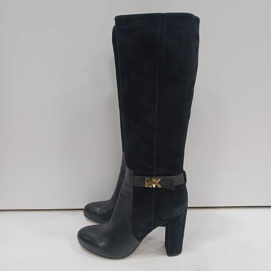 Michael Kors Women's SG17F Black Suede/Leather Boots Size 9M image number 1