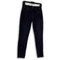 Womens Blue Denim Classic Dark Wash Pockets Skinny Leg Jeans Size 27 image number 4