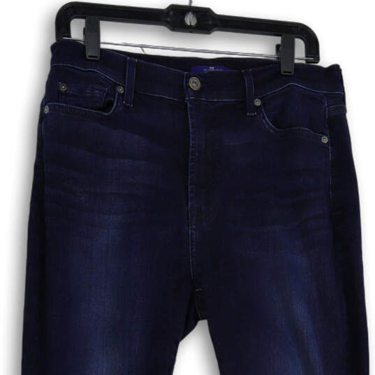 Womens Blue Denim Medium Wash 5-Pocket Design Skinny Leg Jeans Size 30 image number 3