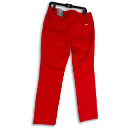 NWT Womens Red Denim Pockets Stretch Slim Straight Leg Jeans Size 1.5 Short alternative image