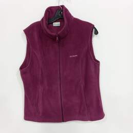 Columbia Men's Purple Full Zip Fleece Vest Size XL
