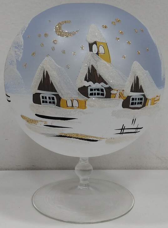 Hand Painted Glass Free Standing Christmas Decoration image number 1