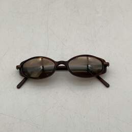 Maui Jim Womens MJ-124-10 Brown Polarized Full-Rim Rectangle Sunglasses