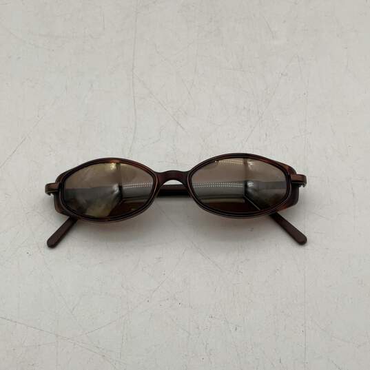 Maui Jim Womens MJ-124-10 Brown Polarized Full-Rim Rectangle Sunglasses image number 1