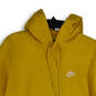 Mens Yellow Long Sleeve Kangaroo Pocket Pullover Hoodie Size Small image number 3