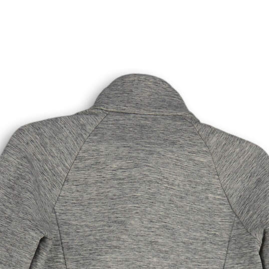 Womens Gray Space Dye Mock Neck Long Sleeve Full-Zip Jacket Size 2 image number 4