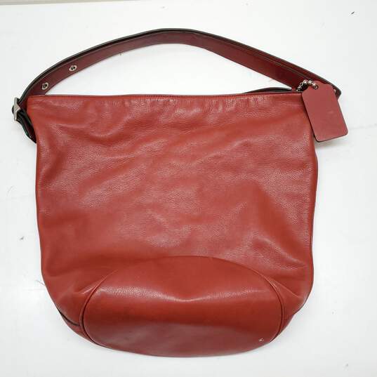 Coach Legacy Leather Black Cherry Bucket Purse image number 1