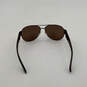 Womens Brown Lens Burgundy Full Rim Round Prescription Sunglasses With Case image number 4