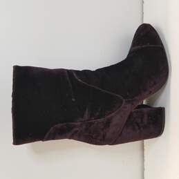 Kendall & Kylie Velvet Purple Boots Women's Size 6.5