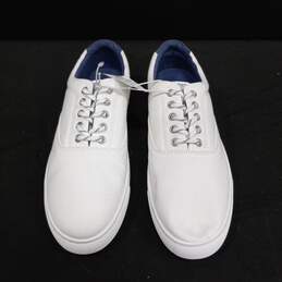 J. Crew Men's White Canvas Sneakers Size 11H-M - NWT