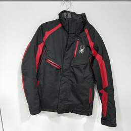 Men's Spyder Black/Red Insulated Ski Jacket Size S