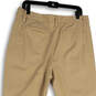 Womens Tan Flat Front Slash Pockets Straight Leg Dress Pants Size 12T image number 4