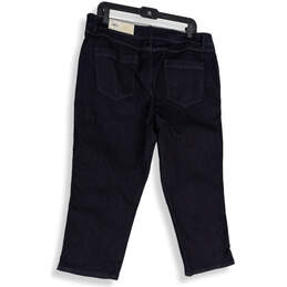 NWT Womens Blue Dark Wash Pockets Regular Fit Denim Straight Jeans Size 14 alternative image