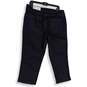 NWT Womens Blue Dark Wash Pockets Regular Fit Denim Straight Jeans Size 14 image number 2