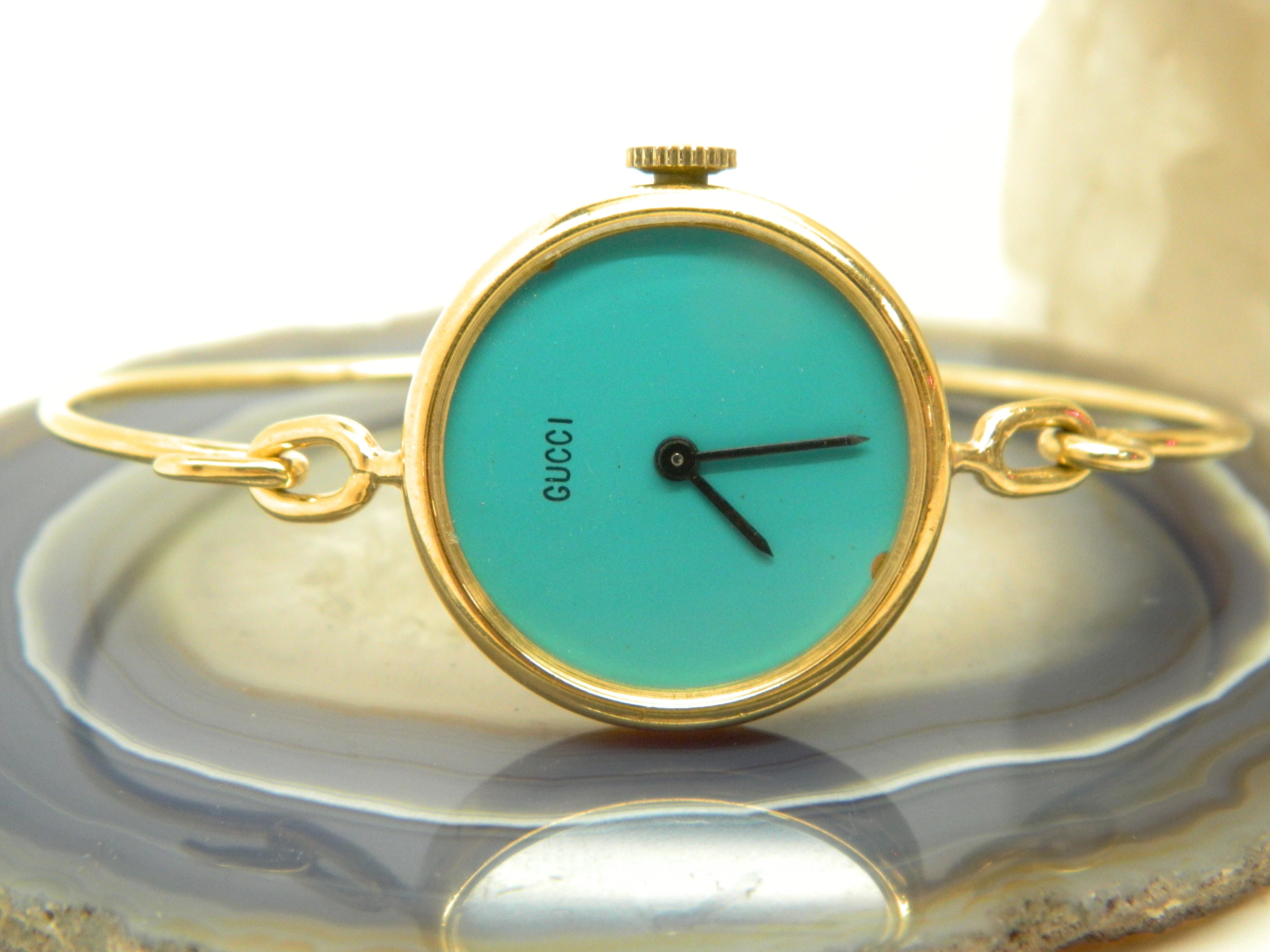 GUCCI GG bangle watch gold color 2047L vintage - Shop OLIM VINTAGE Women's  Watches - Pinkoi