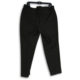 NWT Womens Black Pleated Front Straight Leg Dress Pants Size 14W Petites alternative image