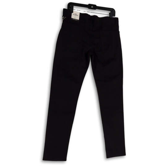 Mens Black Flat Front Straight Leg Slash Pocket Dress Pants Size 32/32 image number 2