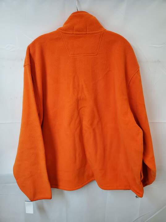 Antigua Long Sleeve Pullover Quarter Zip Mango Orange Sweater Men's Size L NWT image number 3