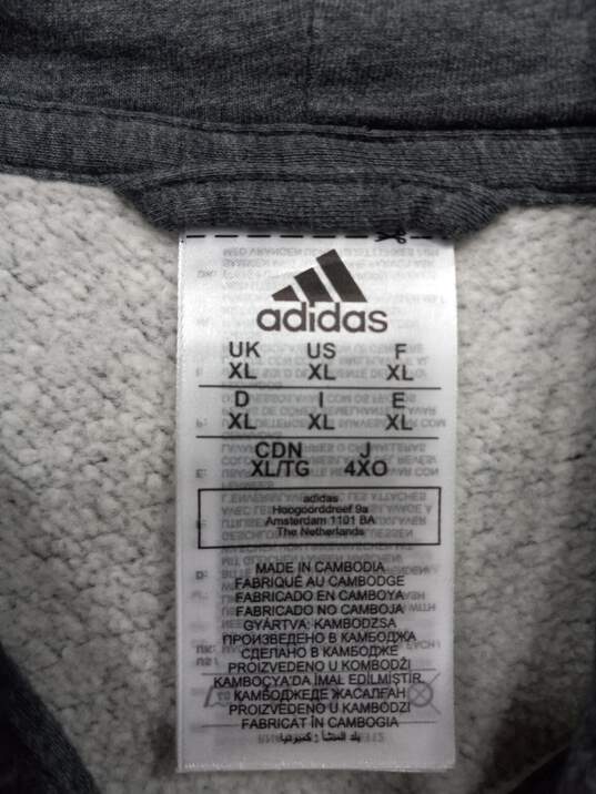 Men’s Adidas Full-Zip Front Pocket Hoodie Sz XL image number 3